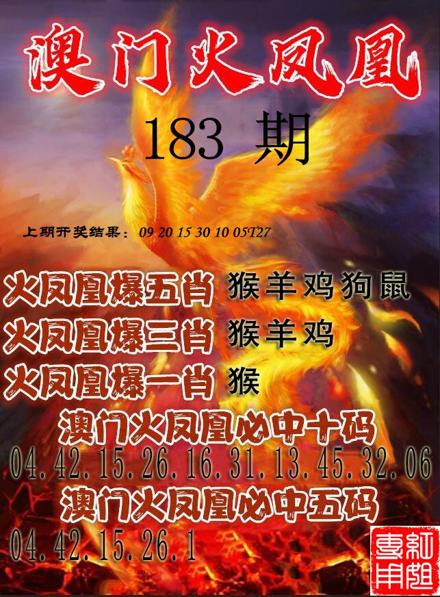 2024183期火凤凰