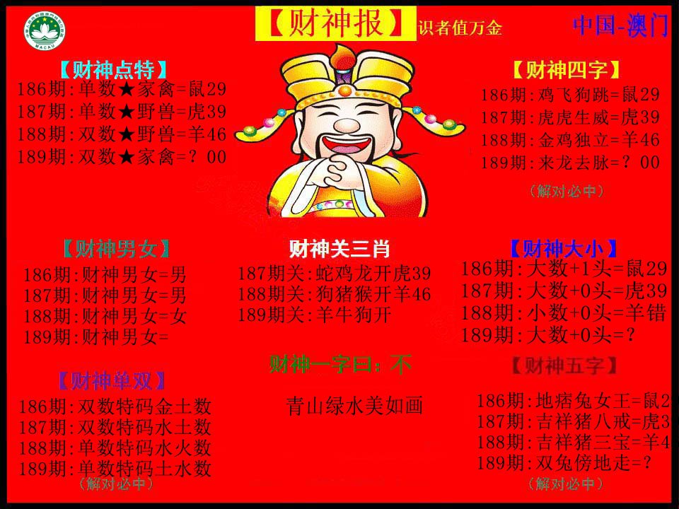 2024189期红财神