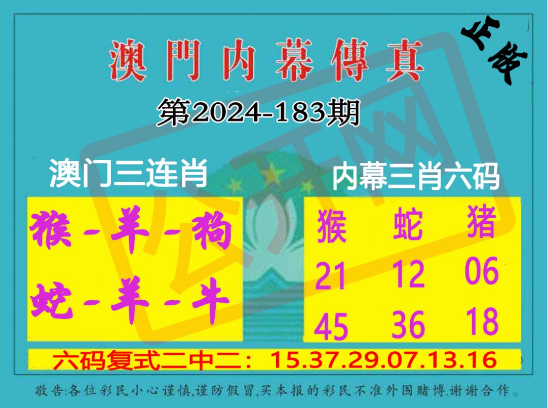 2024183期内幕传真三肖版
