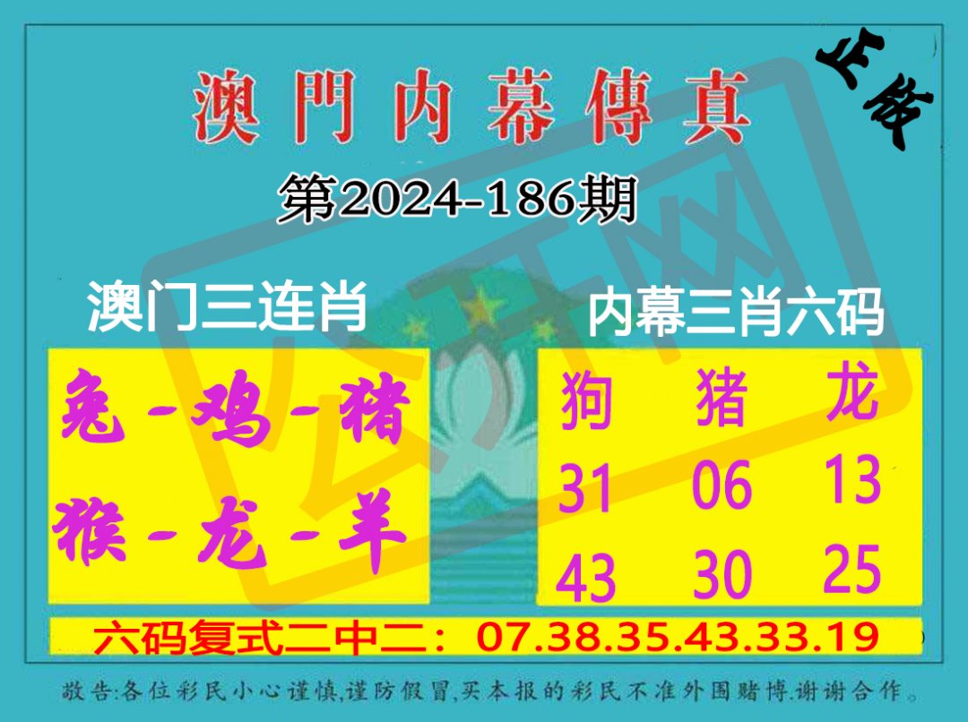 2024186期内幕传真三肖版