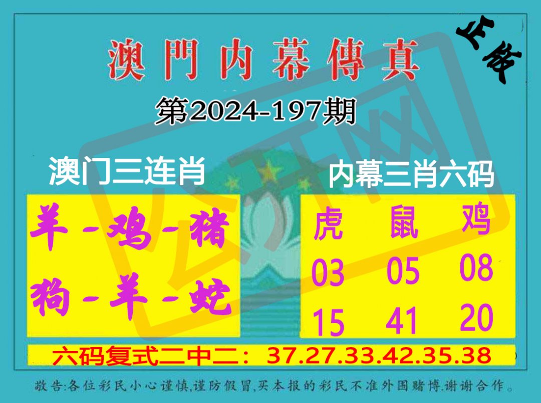 2024197期内幕传真三肖版
