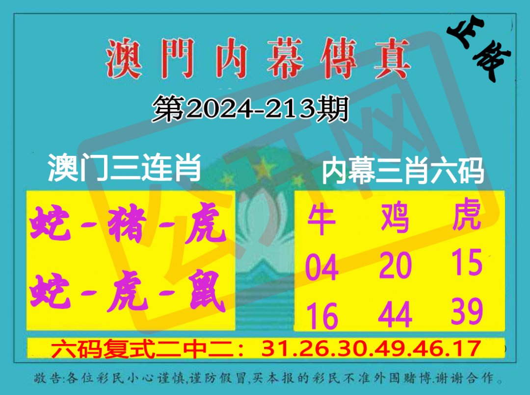 2024213期内幕传真三肖版