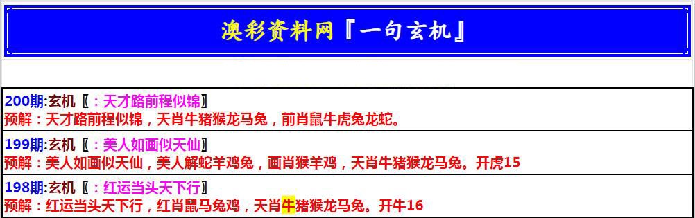 2024200期澳门一句玄机
