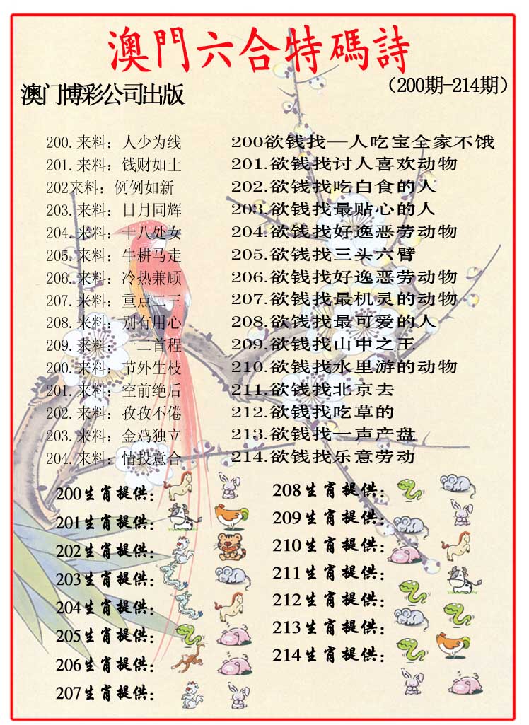 2024212期内部特码诗