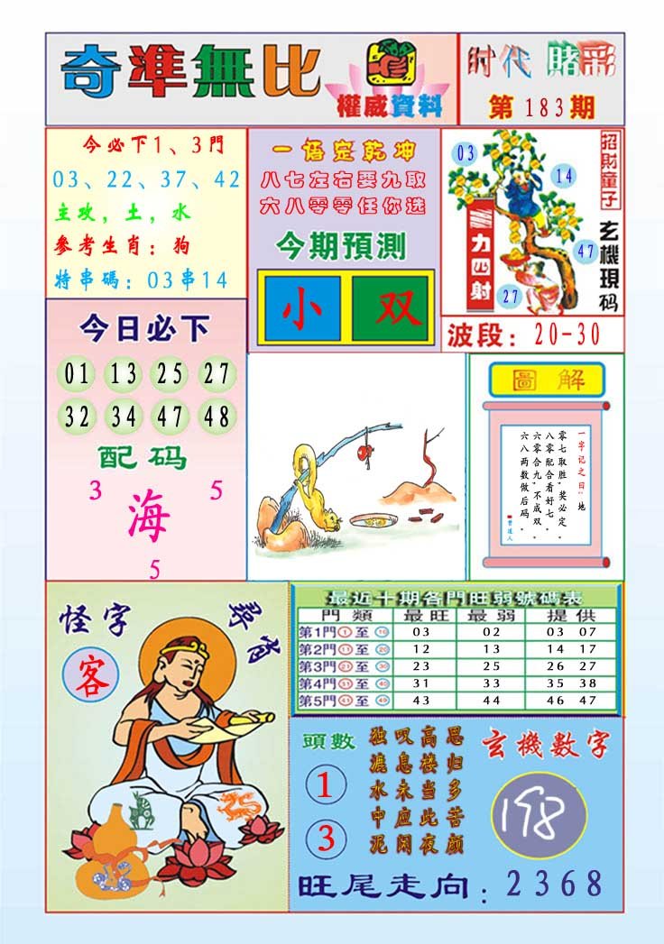 2024183期奇准无比