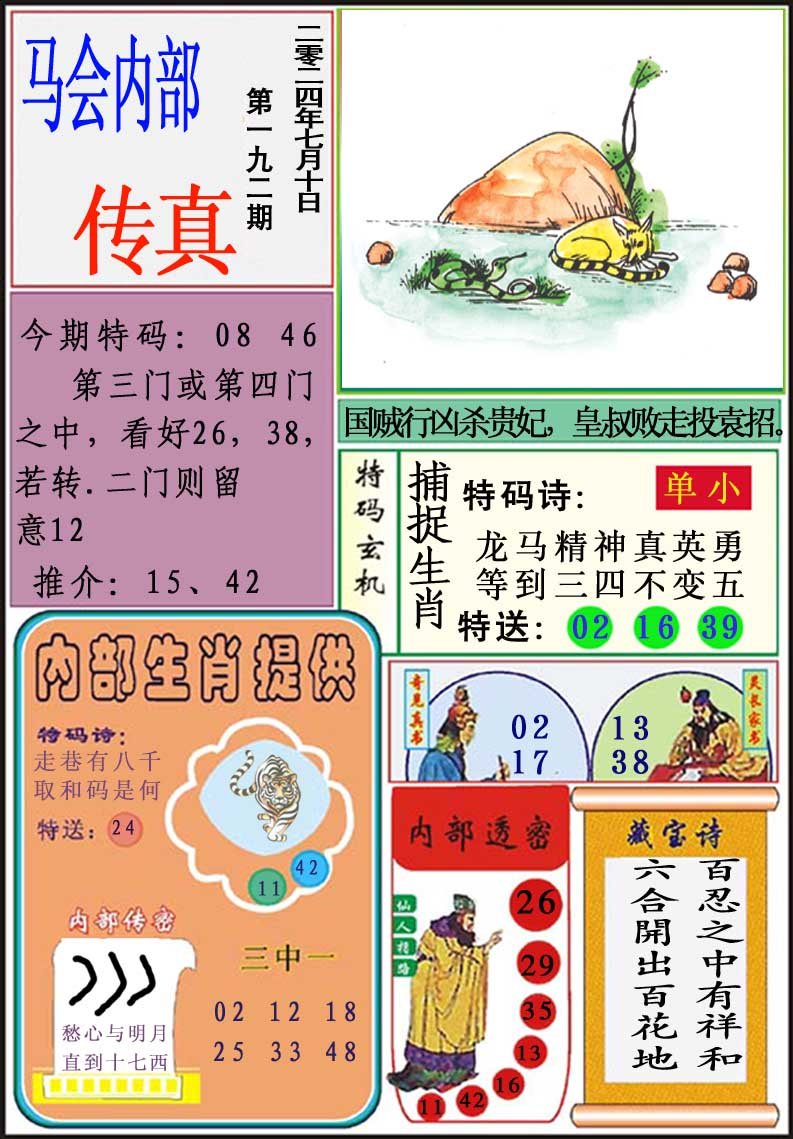 2024192期马会内部传真