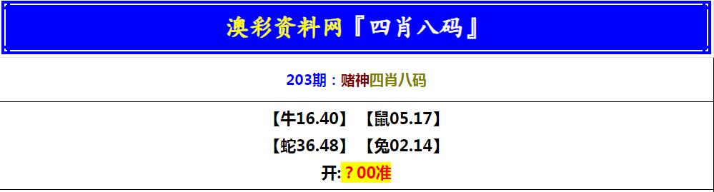 2024203期赌神四肖八码
