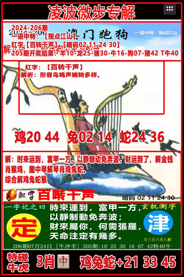 2024206期凌波微步
