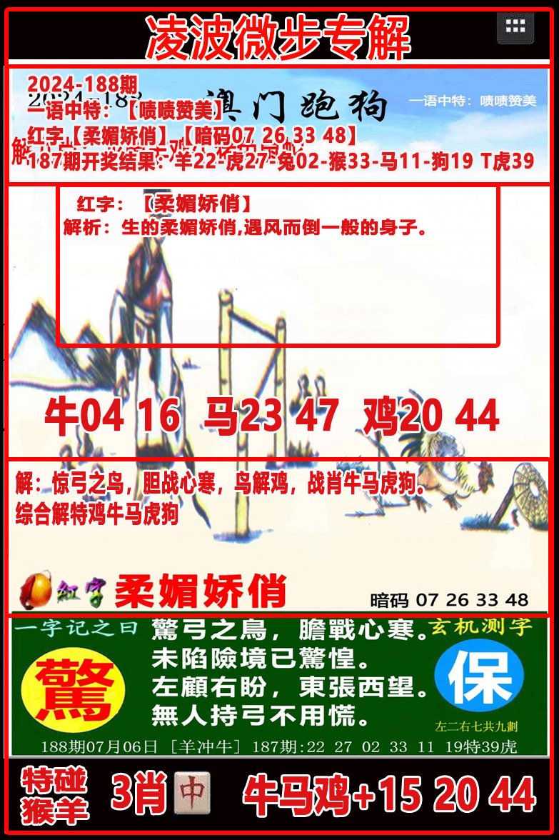 2024188期凌波微步