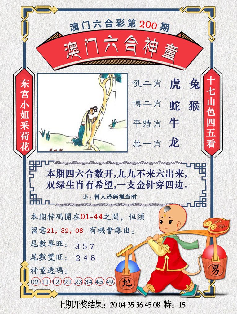 2024200期澳门六合神童
