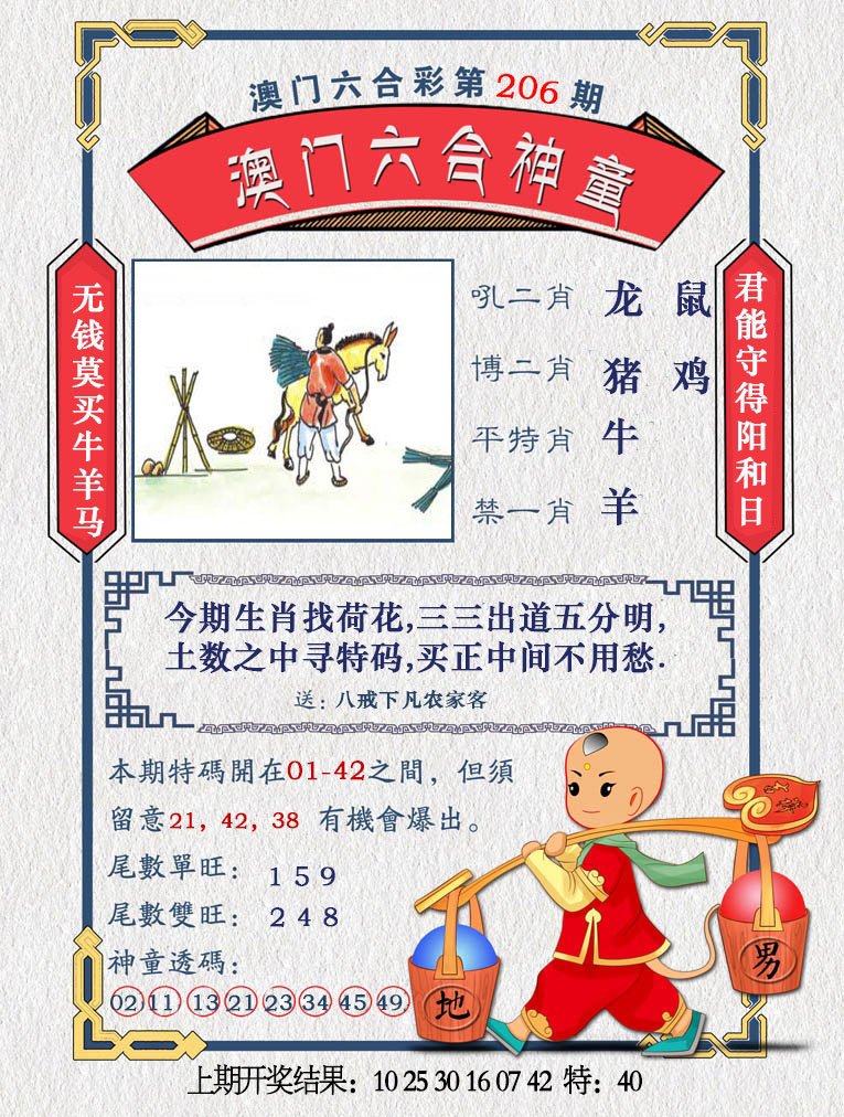 2024206期澳门六合神童
