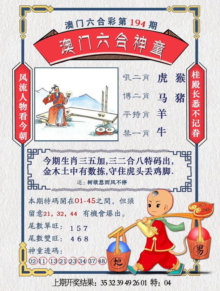2024194期澳门六合神童