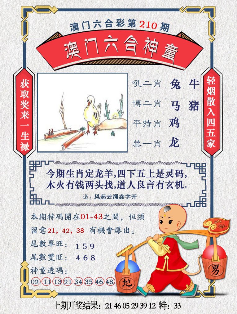 2024210期澳门六合神童