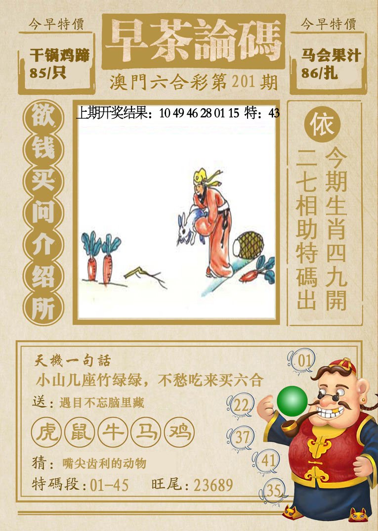 2024201期早茶论码