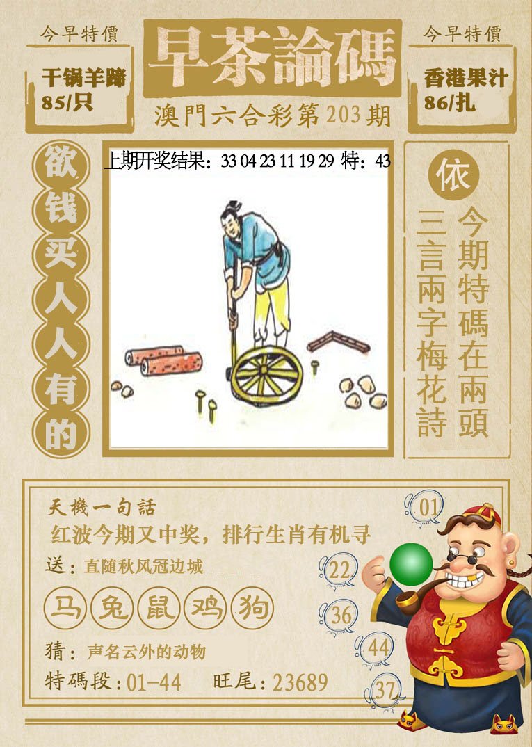 2024203期早茶论码