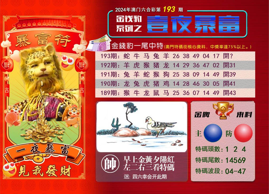 2024193期一夜暴富
