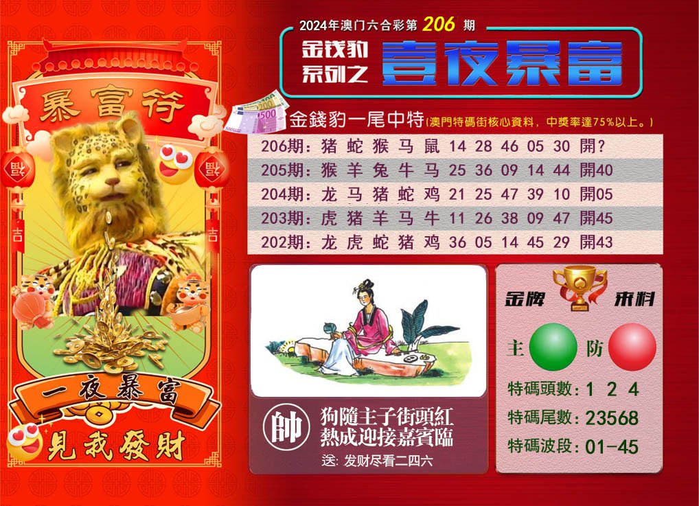 2024206期一夜暴富