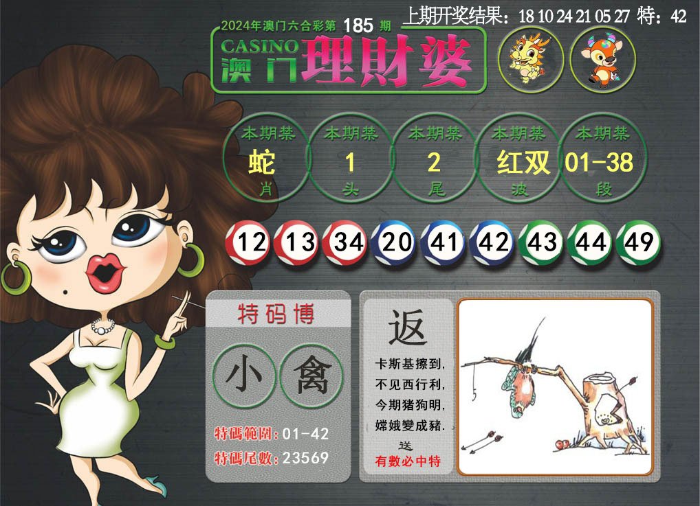2024185期澳门理财婆