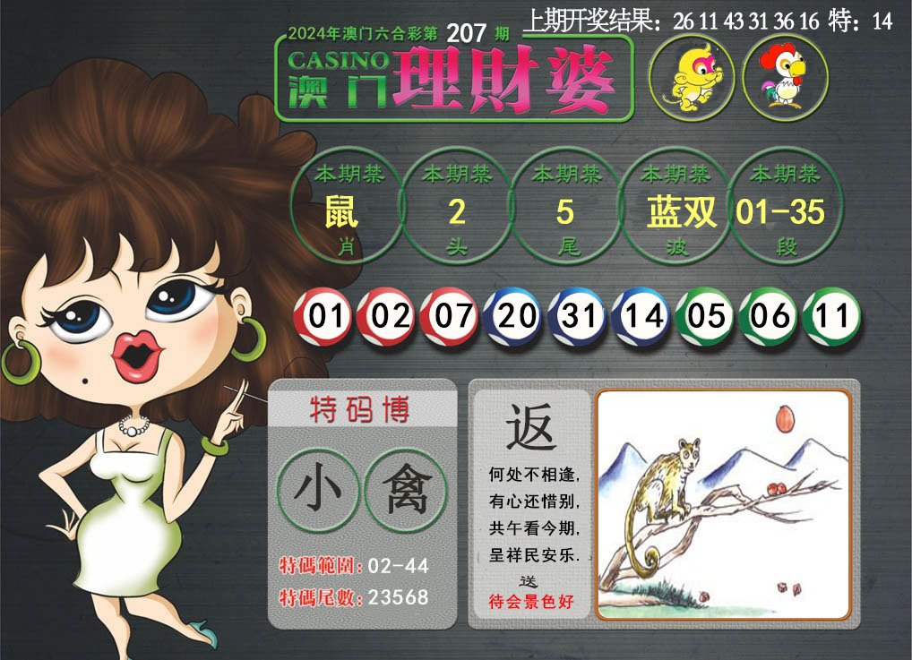 2024207期澳门理财婆