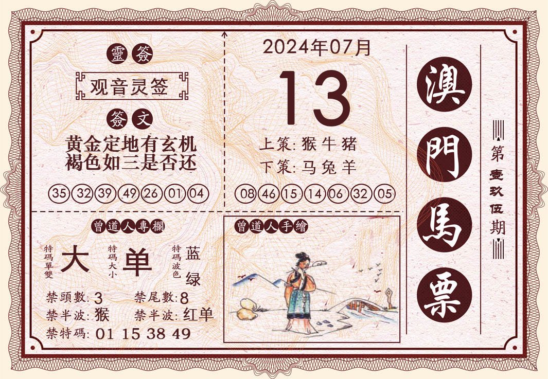 2024195期澳门马票