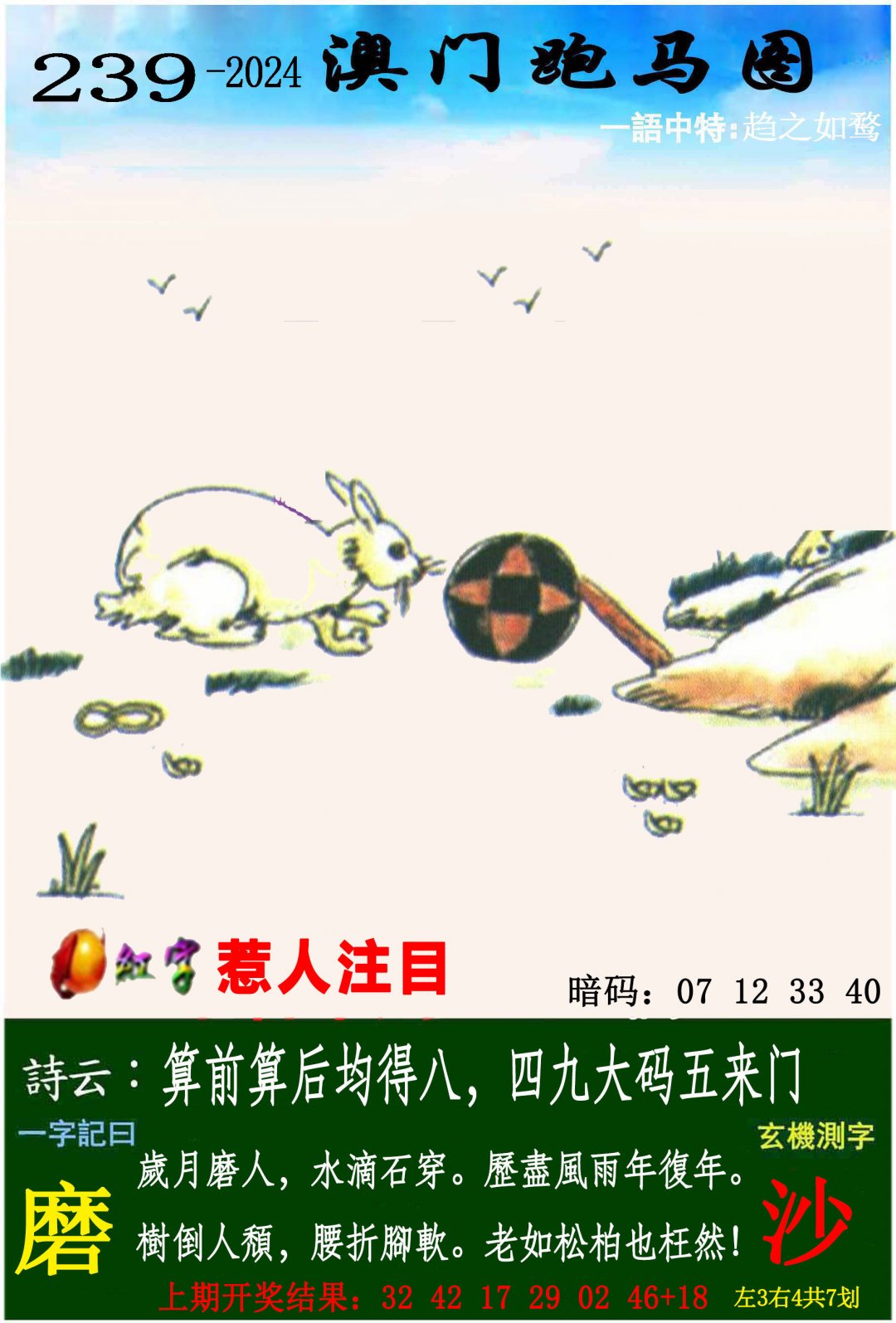 2024239期跑马图