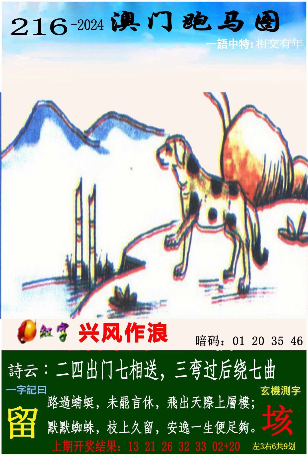 2024216期跑马图