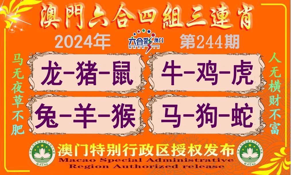 2024244期六合四组三连肖