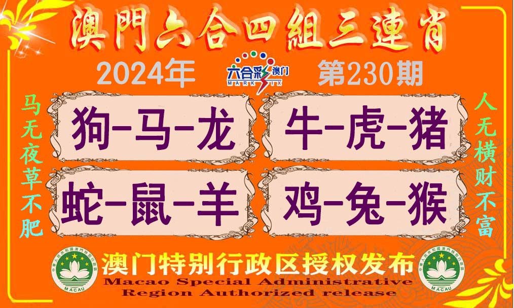 2024230期六合四组三连肖
