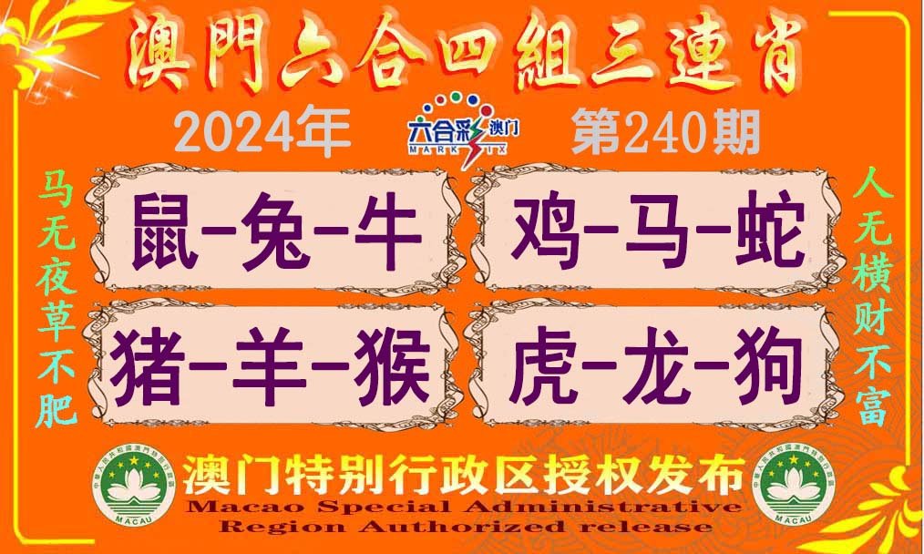 2024240期六合四组三连肖