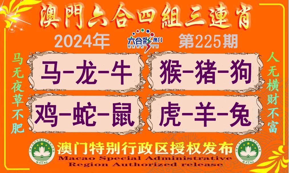 2024225期六合四组三连肖