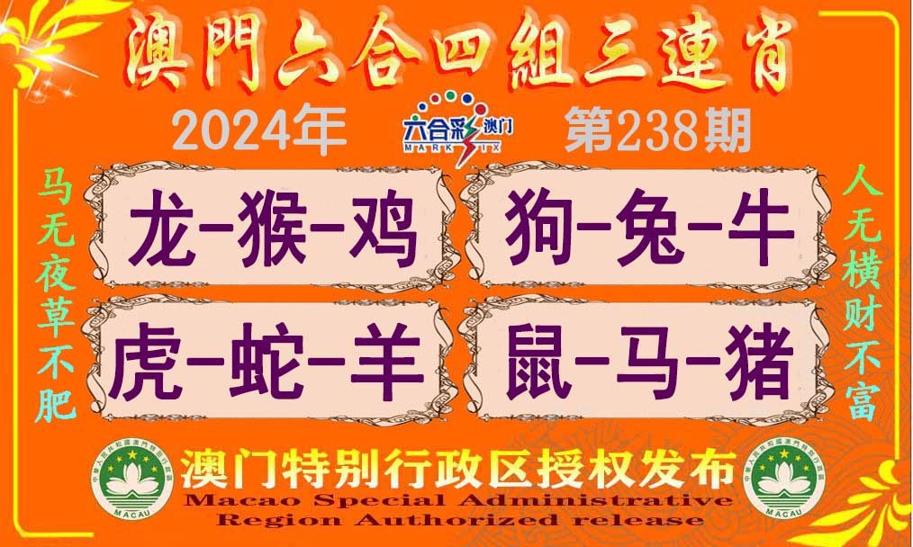 2024238期六合四组三连肖