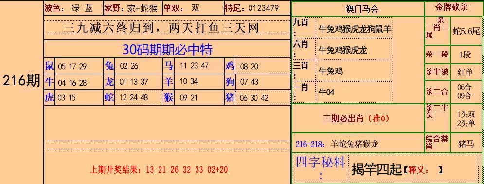 2024216期30码中特