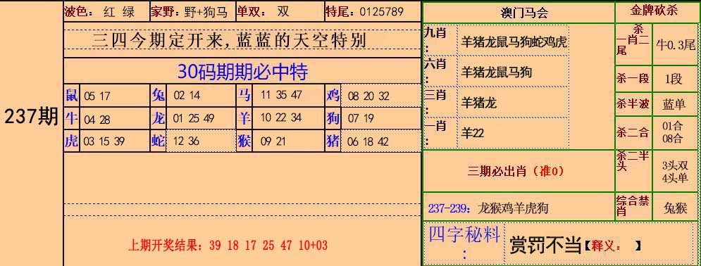 2024237期30码中特