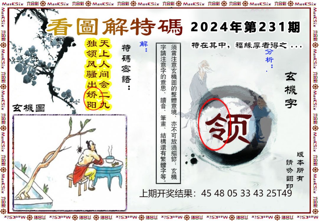 2024231期看图解特码