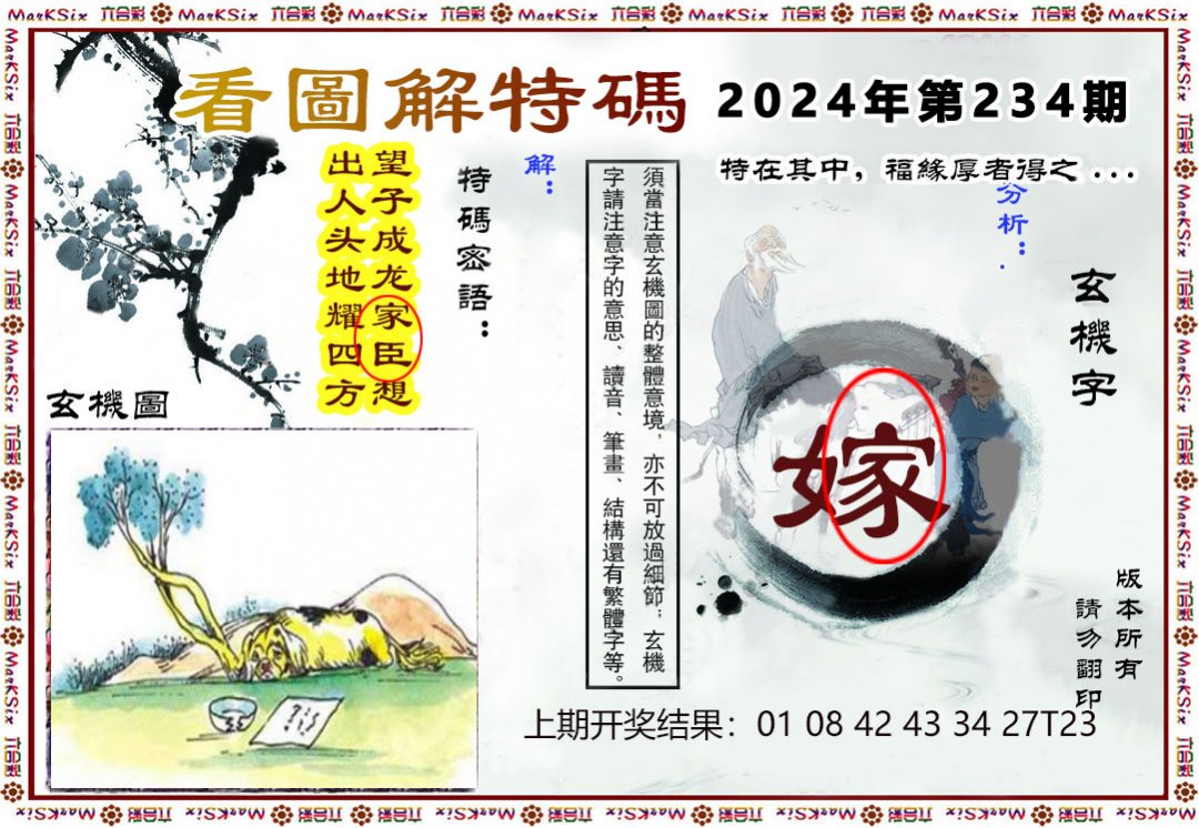 2024234期看图解特码