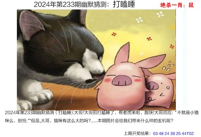 2024233期幽默猜测