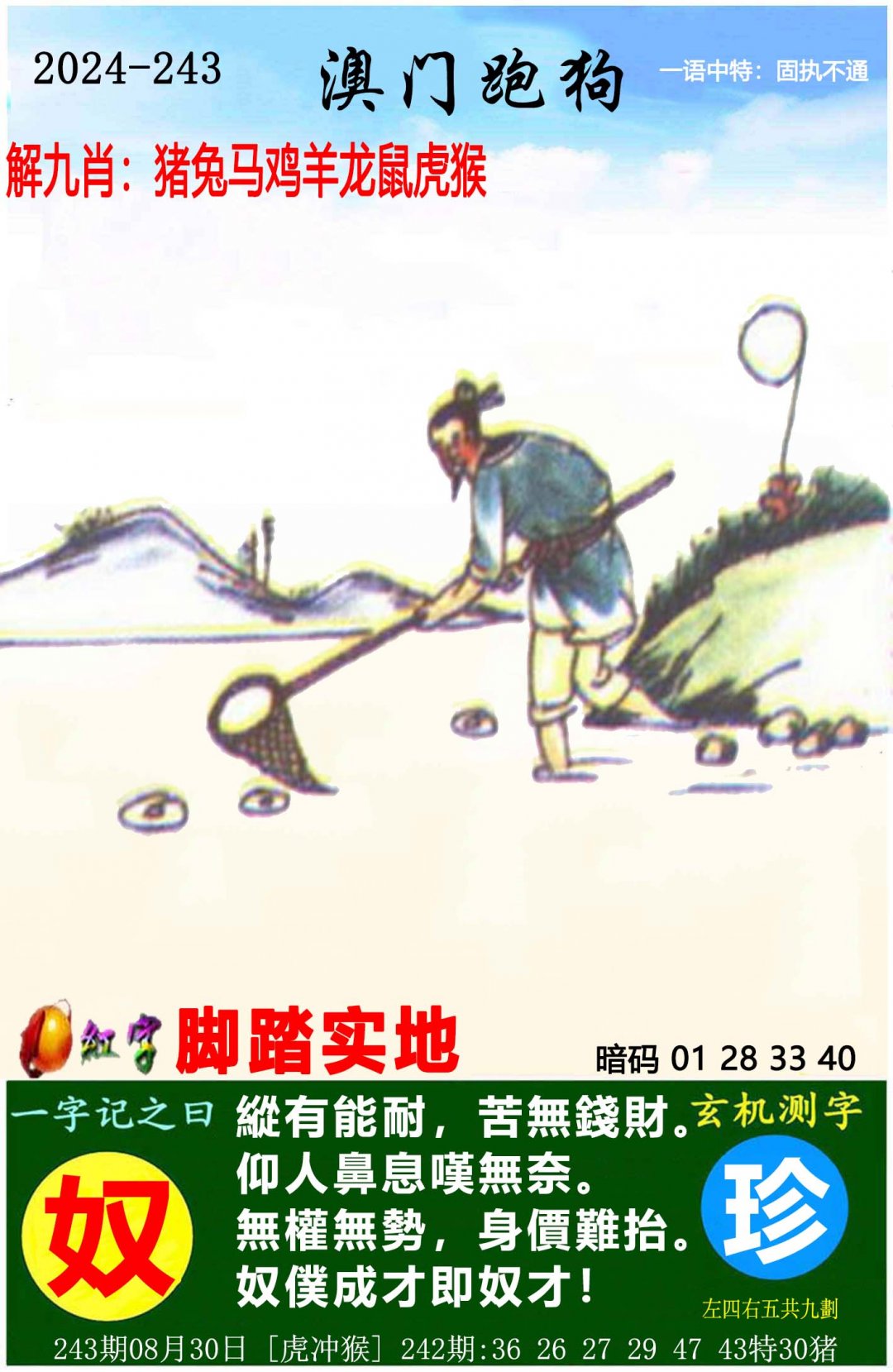 2024243期澳门跑狗图