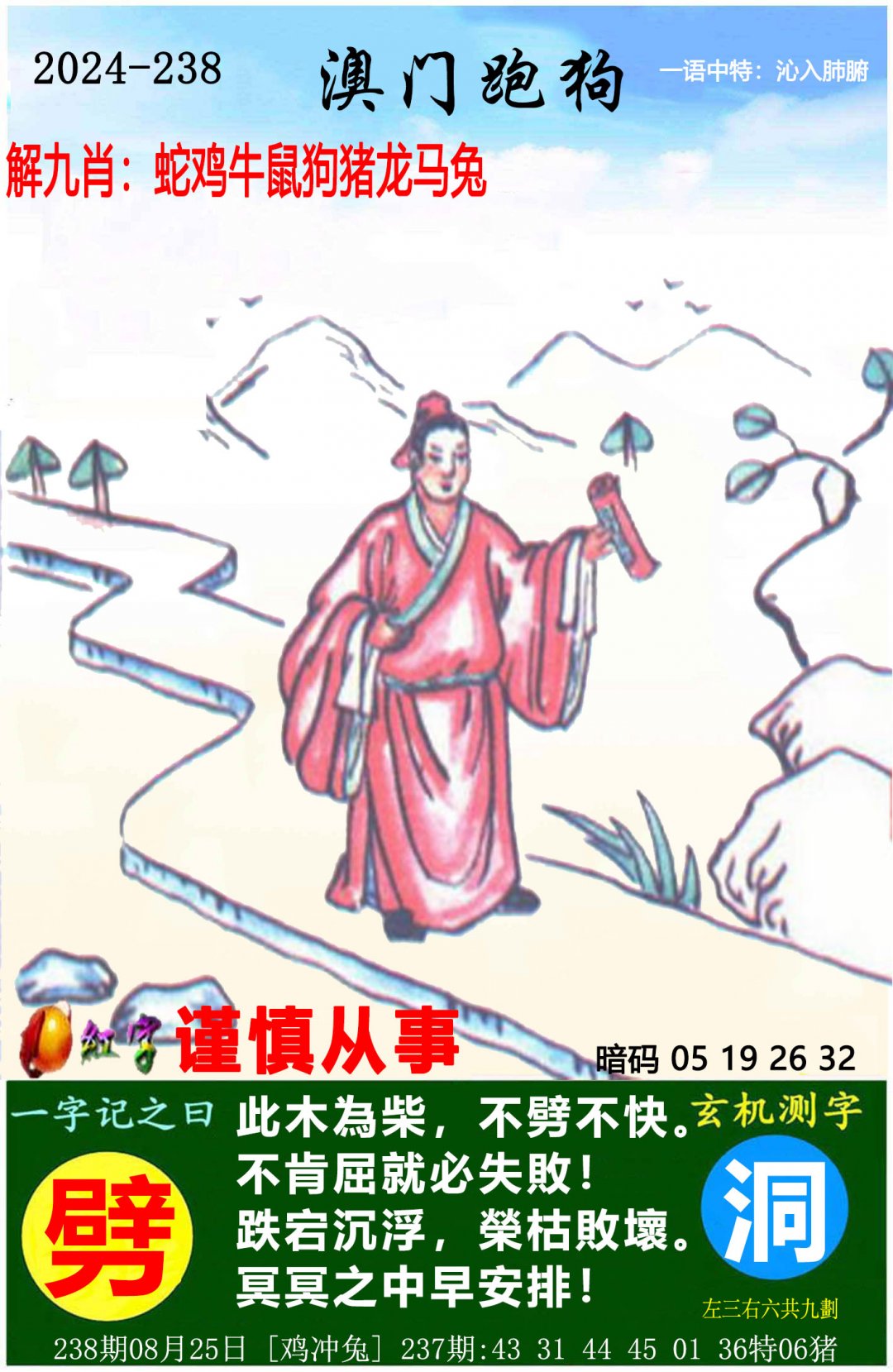 2024238期澳门跑狗图