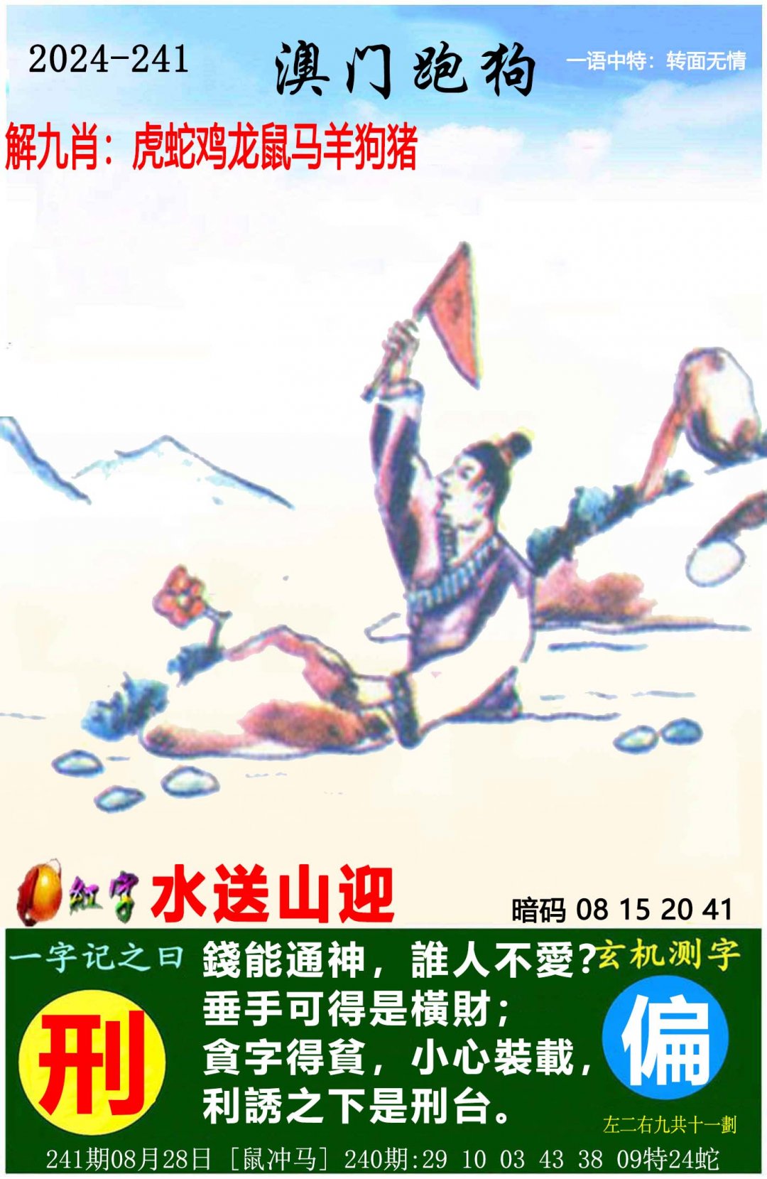 2024241期澳门跑狗图