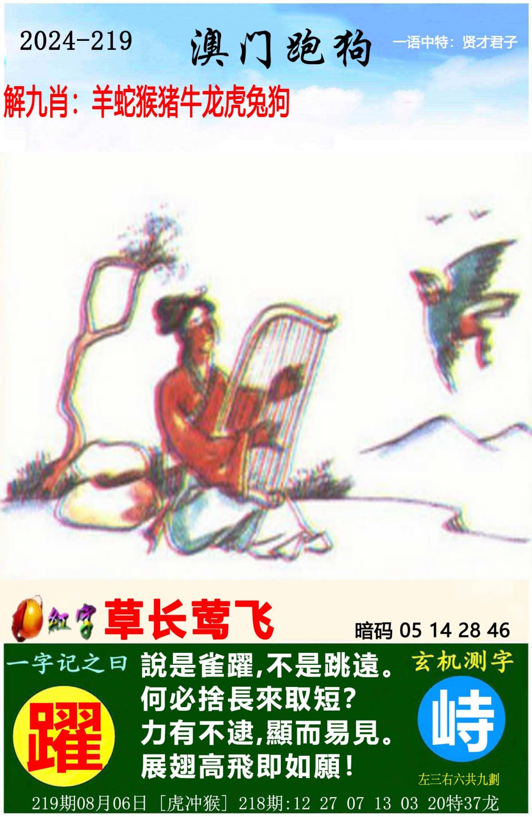 2024219期澳门跑狗图