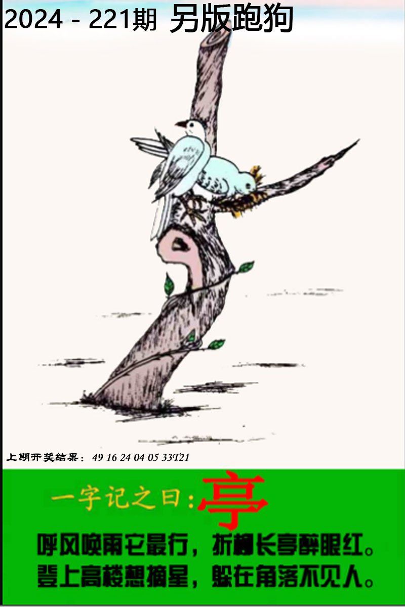 2024221期另版跑狗图