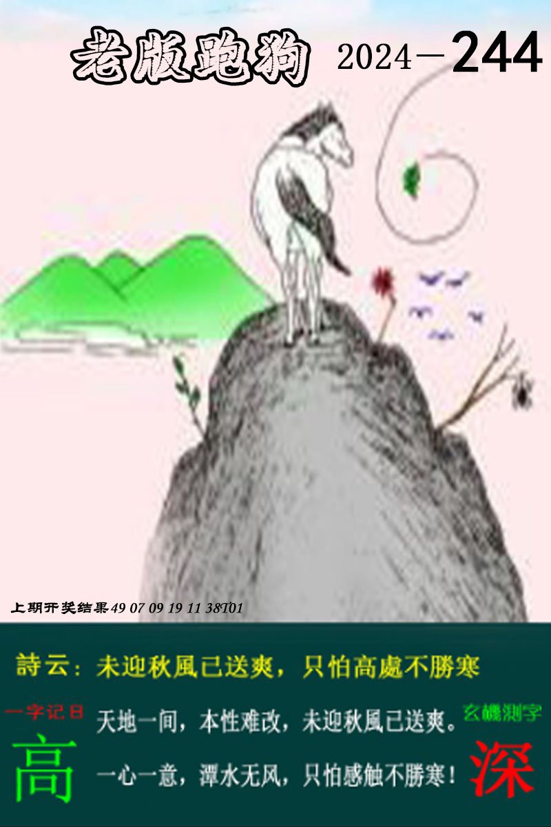 2024244期老版跑狗图