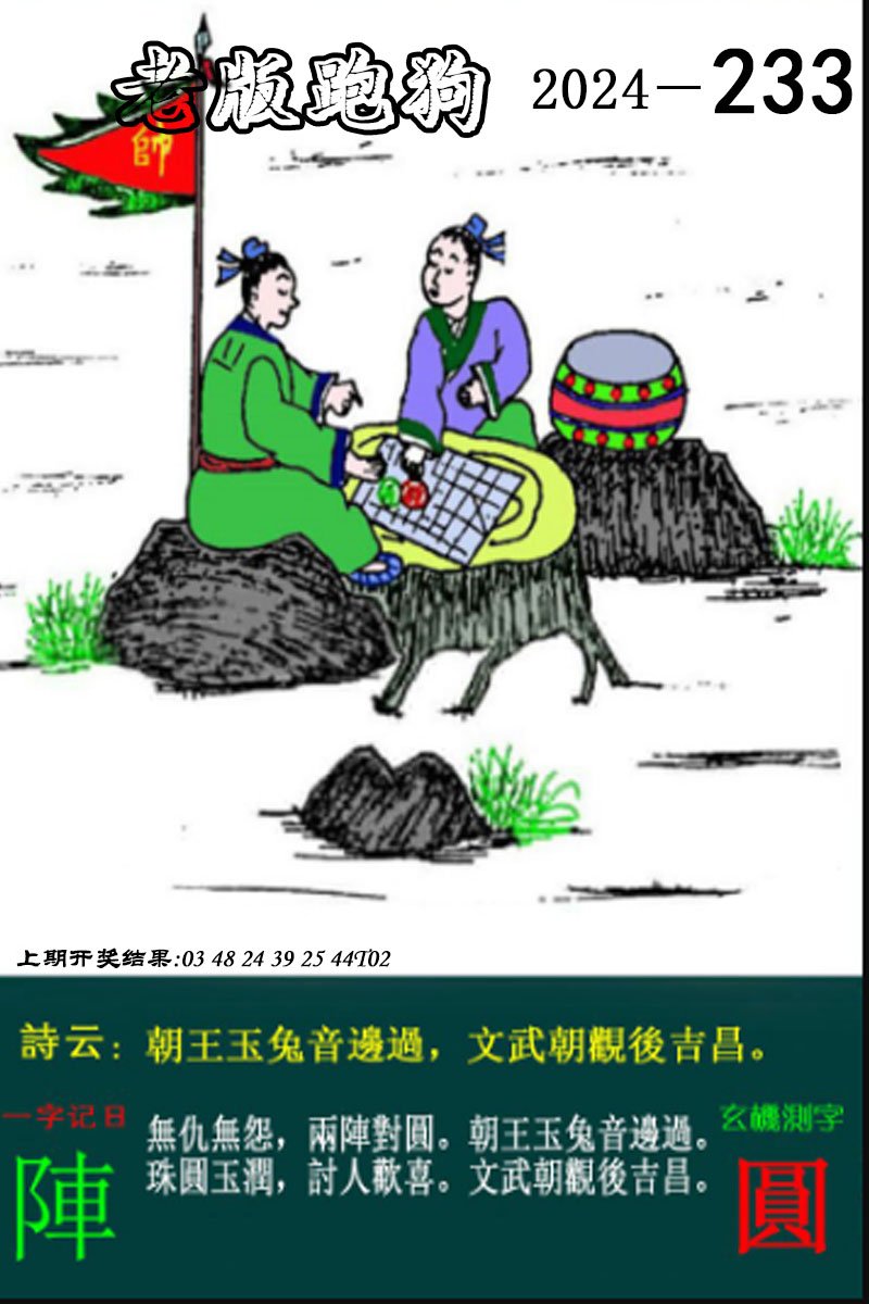 2024233期老版跑狗图