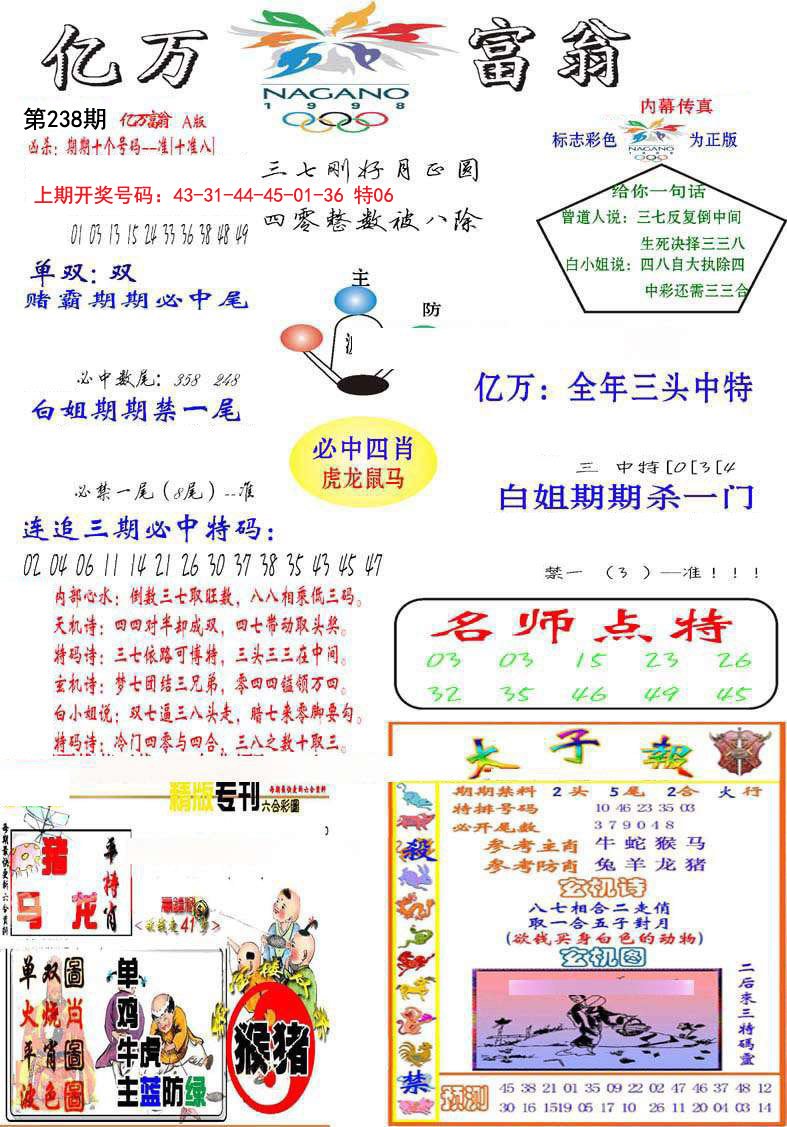 2024238期亿万富翁A