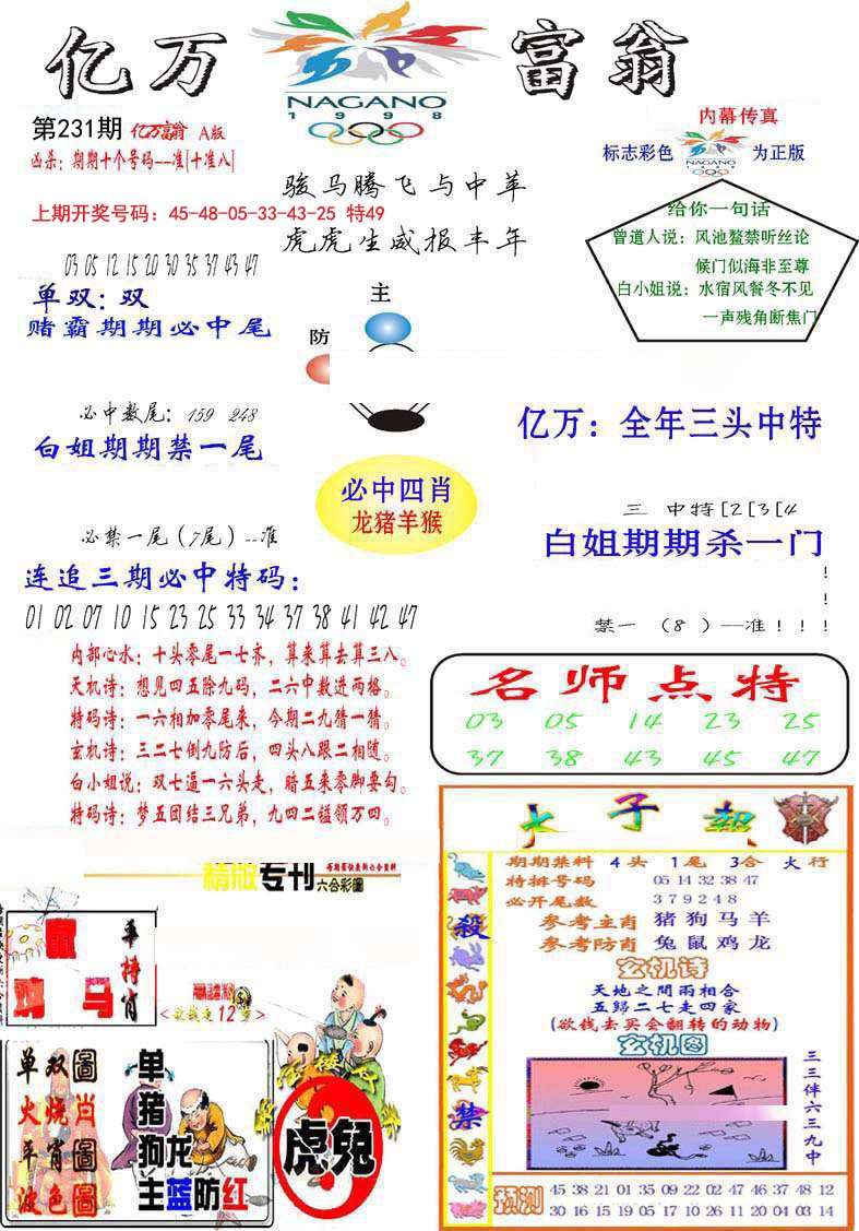 2024231期亿万富翁A