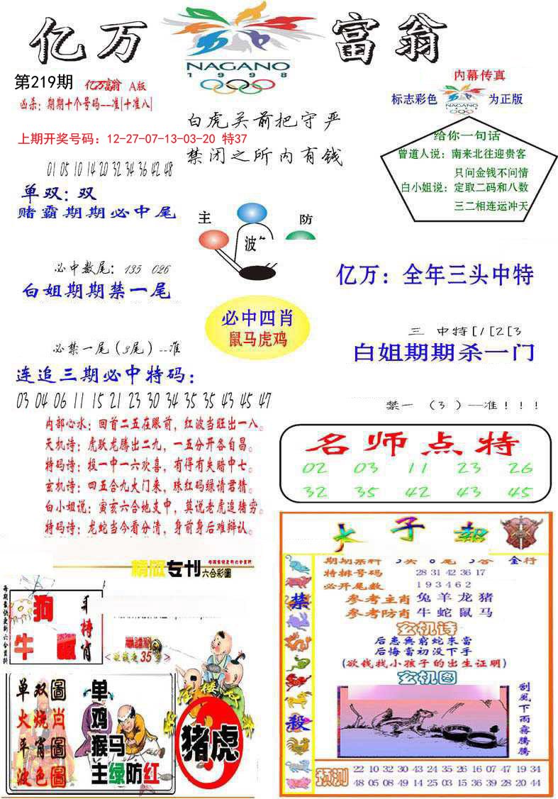 2024219期亿万富翁A