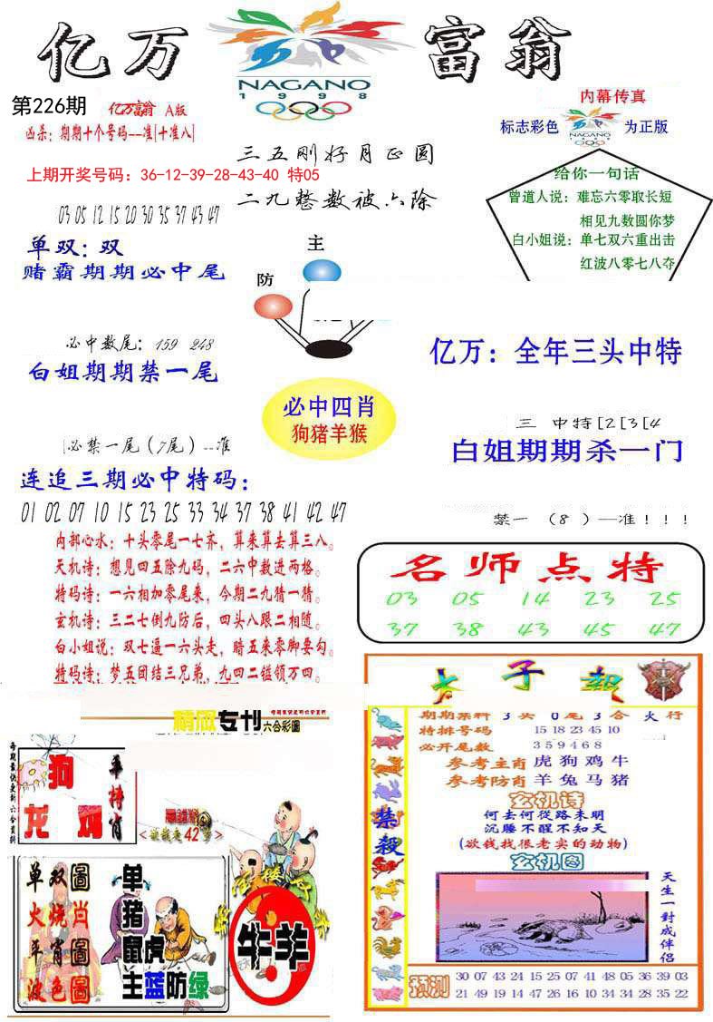 2024226期亿万富翁A