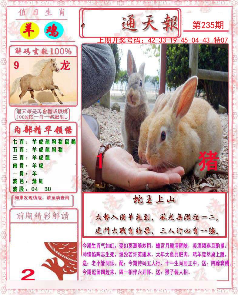 2024235期马经通天报