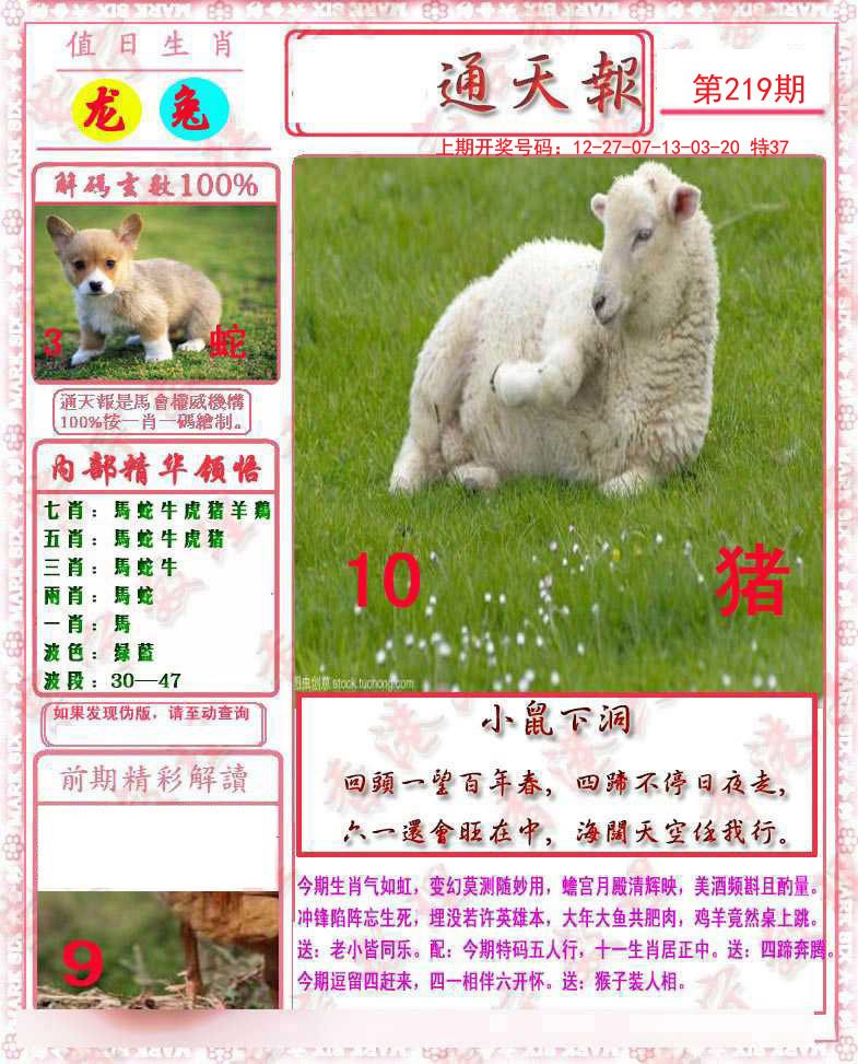 2024219期马经通天报