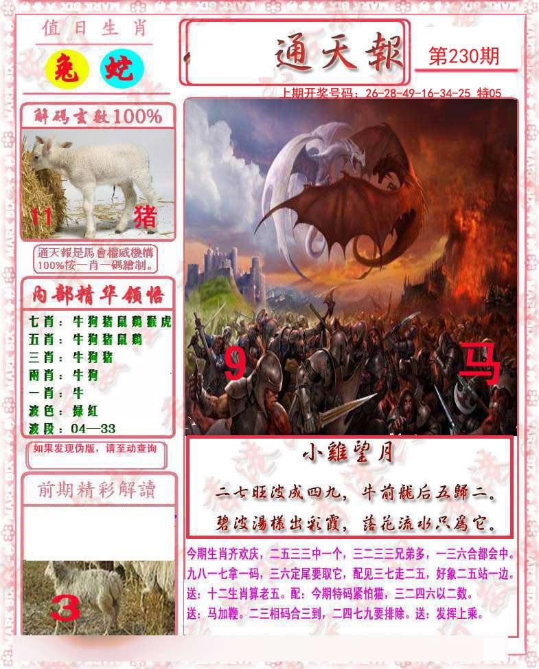 2024230期马经通天报